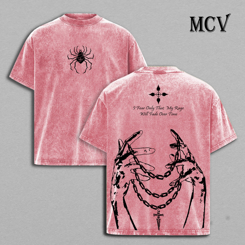 Kurapika Chain of Judgment T-Shirt, Hunter x Hunter Anime Tee, Scarlet Eyes Vintage Washed Tee