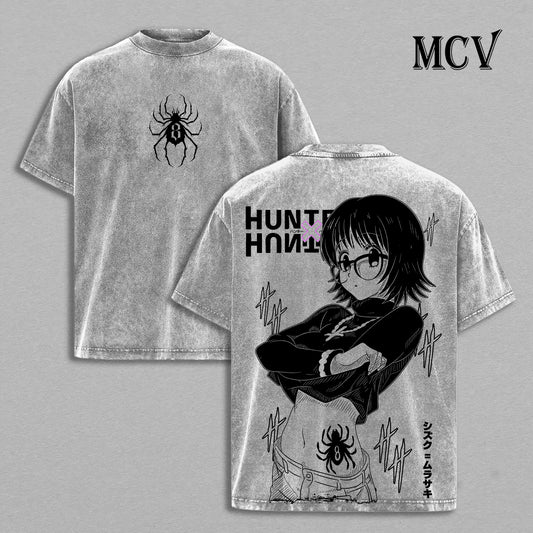 Shizuku Hunter x Hunter T-Shirt, Phantom Troupe Anime Tee, Blinky Vacuum Vintage Washed Tee
