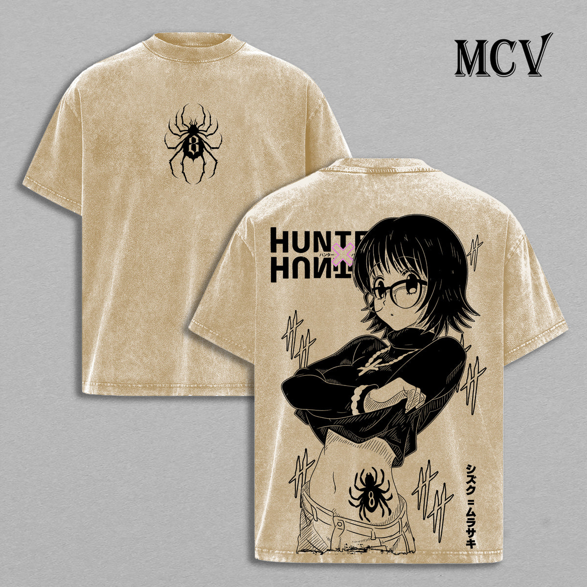 Shizuku Hunter x Hunter T-Shirt, Phantom Troupe Anime Tee, Blinky Vacuum Vintage Washed Tee
