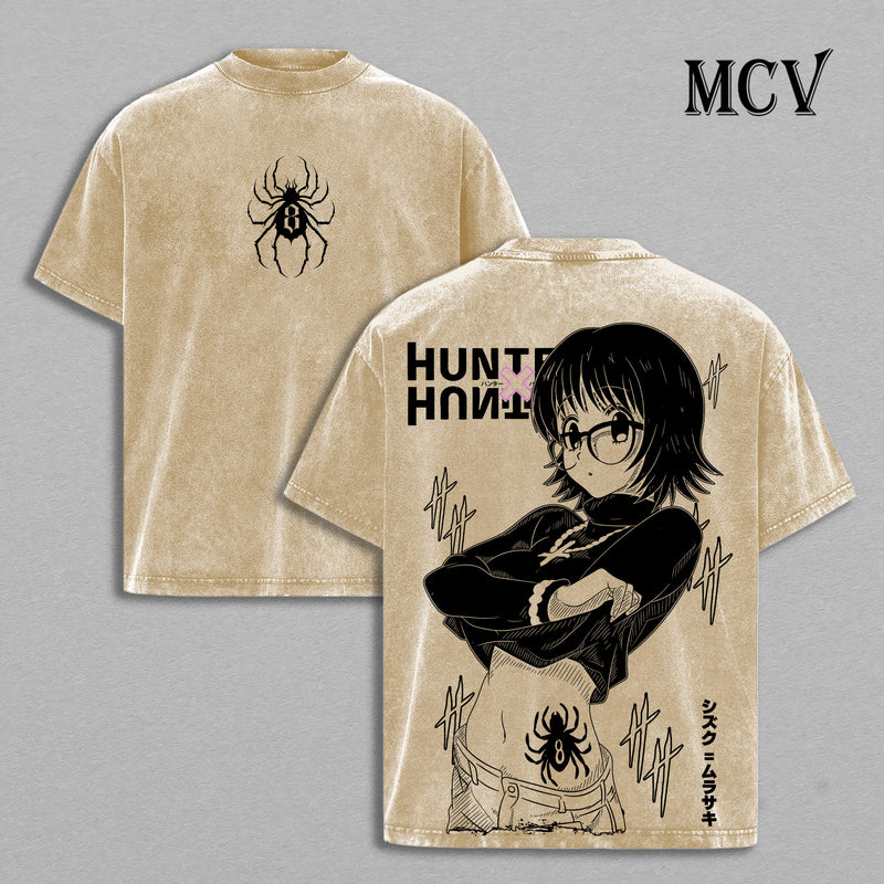 Shizuku Hunter x Hunter T-Shirt, Phantom Troupe Anime Tee, Blinky Vacuum Vintage Washed Tee
