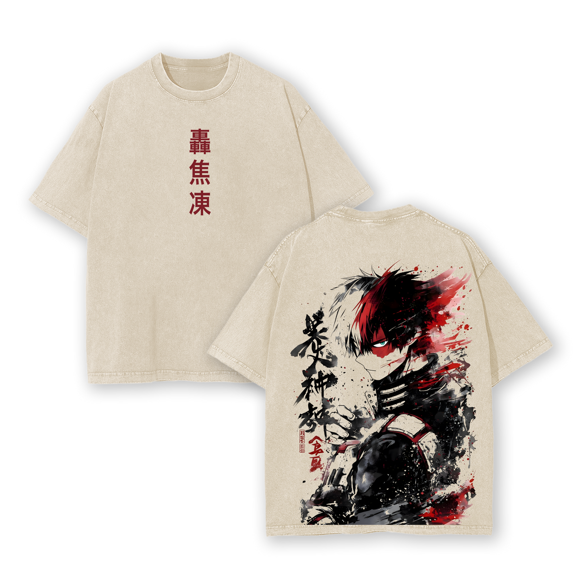 Todoroki Shouto My Hero Academia The Movie Tee Washed
