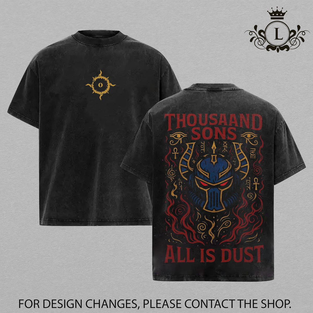 Thousaand Sons Warhammer 40K New Release Vintage Washed Tee | Grimdark Sci-Fi Graphic Shirt | Premium Cotton T-Shirt for Fans of Imperium, Space Marines & Chaos | Retro Battle Aesthetic Streetwear Apparel