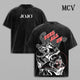 Johnny x Gyro Shirt JoJo Anime Tee, SBR Duo Spin Energy Vintage Washed Graphic Tee
