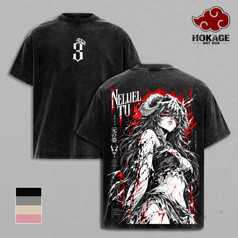 Nel Bleach T-Shirt, Espada No.3 Arrancar Anime Graphic Tee, Vintage Manga Shirt, Heavyweight Oversized Anime Streetwear