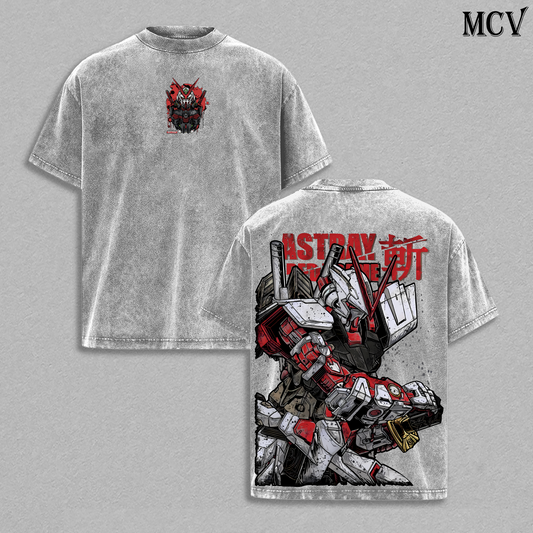 RX-78 Mecha T-Shirt, Anime Robot Tee, Gundam Style Graphic Shirt, Red White Mech Design, Vintage Cotton Unisex