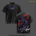 Sung Jin-Woo x Igris Tee Washed – Solo Leveling Vintage Washed Heavy Cotton Oversized Anime Manhwa T-Shirt & Hoodie Double Printed Retro Unisex Streetwear Shadow Monarch Commander Edition Perfect Gift for Anime Fans