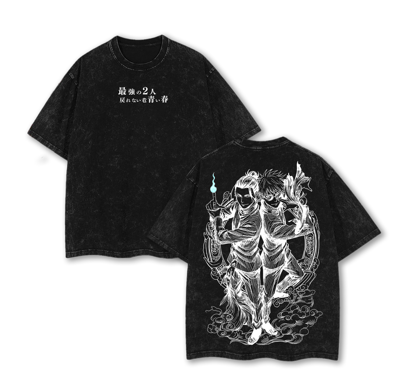 Gojo x Geto Jujutsu Kaisen Anime Washed T-Shirt