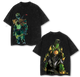 Green Ranger x Dragonzord Mighty Morphinn Power Rangers Edition Double Printed Oversize Lightweight Acid Washed Tee