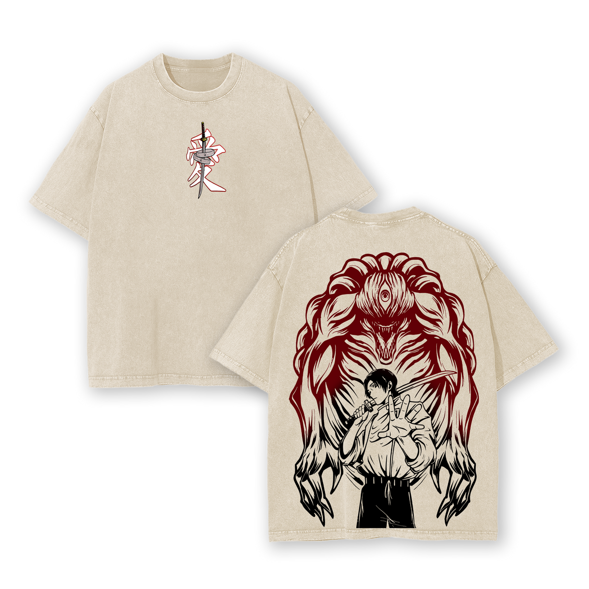 Jujutsu Kaisen Yuta Vintage T-Shirt – Oversized Anime Graphic Tee