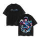 Giyu Tomioka - Demon Slayer Anime Double Printed Vintage Washed Tee Unisex Oversize Anime Manga Washed Heavyweight Cotton T-shirt