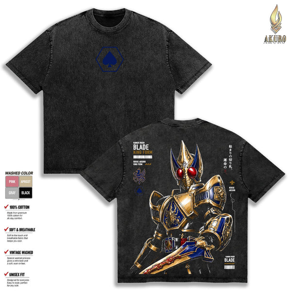 Kamen Rider – Tokusatsu Action Oversize Graphic Tee, Acid Washed Heavy Cotton Shirt, Vintage Japanese Streetwear, Unisex Casual Wear, Hero Merch, Gift for Tokusatsu Fans