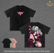 Limited Rebecca Cyberpunk Edgerunners Double Sided Graphic Tee, Oversized Vintage Washed Anime T-Shirt, Soft Cotton Round Neck Menswear Unisex Streetwear, Gift for Anime Fans