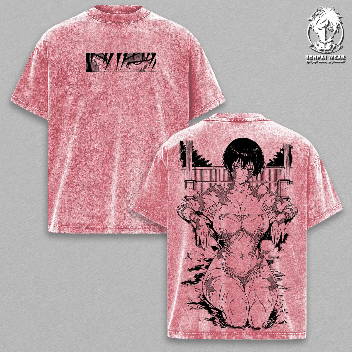 Maki Zenin - Jujutsu Kaisen Graphic Tee Vintage Washed Shirt Unisex Streetwear Anime Merch Heavenly Restriction Tee Anime T-Shirt Gift for Anime Lovers JJK Fans