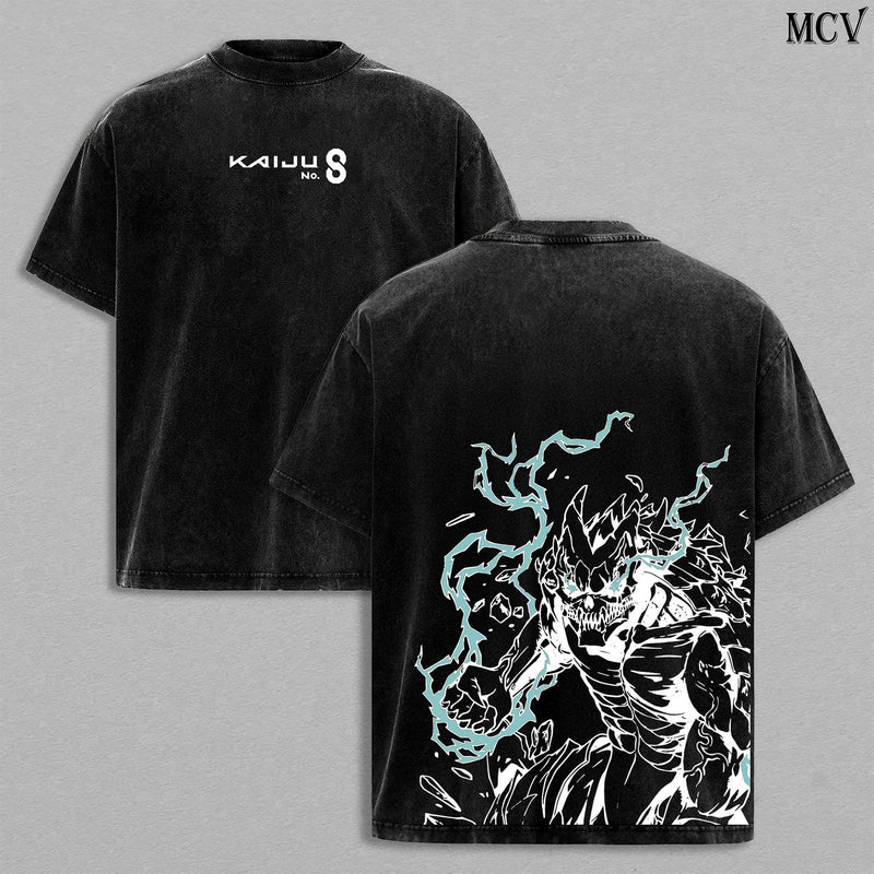 Kafka Hibino Kaiju No. 8 T-Shirt, Heavy Cotton Underwear, Double Printed Vintage Washed Tee, Oversize Unisex Streetwear, Anime Manga Graphic for Kaiju Fans