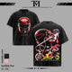 Red Ranger Mighty Morphin Power Rangers Doubled Printed Oversize Lightweight Tee, Vintage Graphic TV Show Top Cotton, Movie Lover, Streetwear Soft Crew Neck, Gift for fan