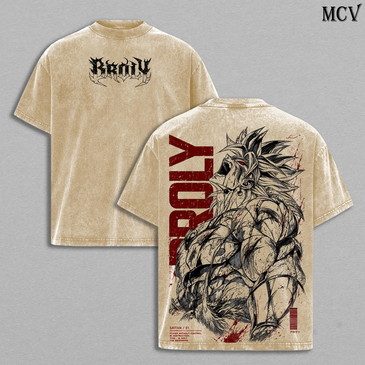 Broly DBZ Washed Tee – SuperSaiyan Berserker Anime Graphic Double Printed T-Shirt Menswear Heavy Cotton Unisex Oversize Streetwear Vintage Battle Beast Edition