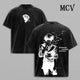 Cowboy Bebop Washed T-Shirt, Vintage Anime Oversized Tee, Heavy Cotton Streetwear Shirt