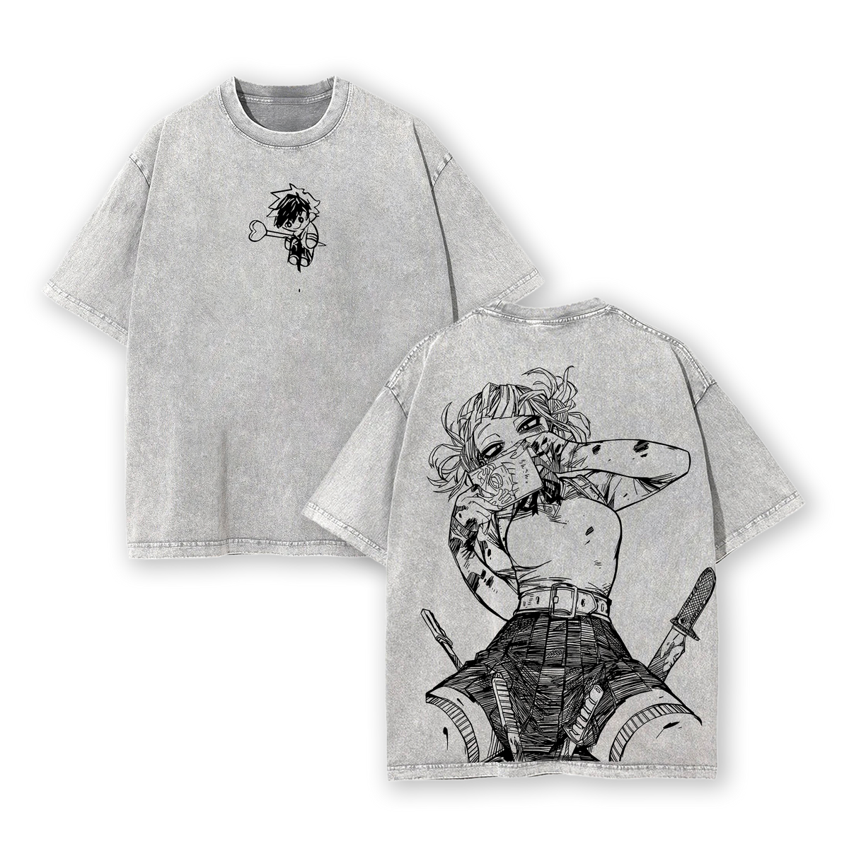 Toga Himiko - My Hero Academia Anime Double Printed Vintage Washed Tee