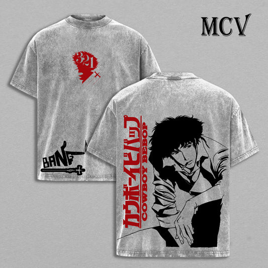 Cowboy Bebop Space Cowboy Shirt, Vintage Anime Oversized Streetwear Graphic Tee