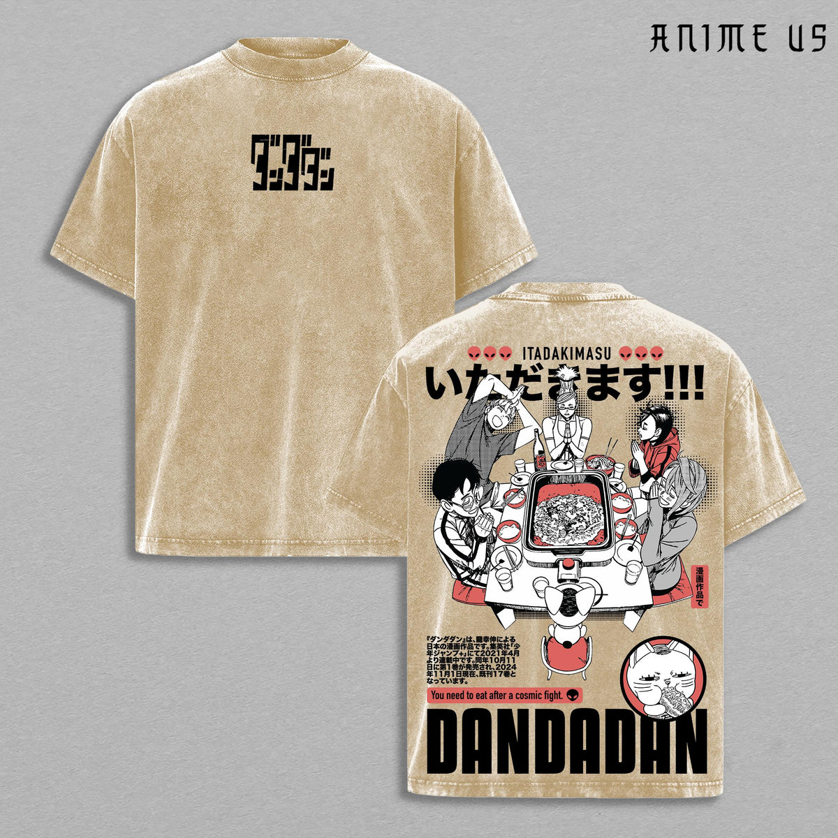 Momo Ayase - Okarun (Ken Takakura) - Seiko Ayase - Turbo Granny -  Aira Shiratori - Jiji x Dandadan Anime Manga Oversize Streetwear, Japanese Comic Shirt, Unisex Cotton Top Gift for Anime Fans