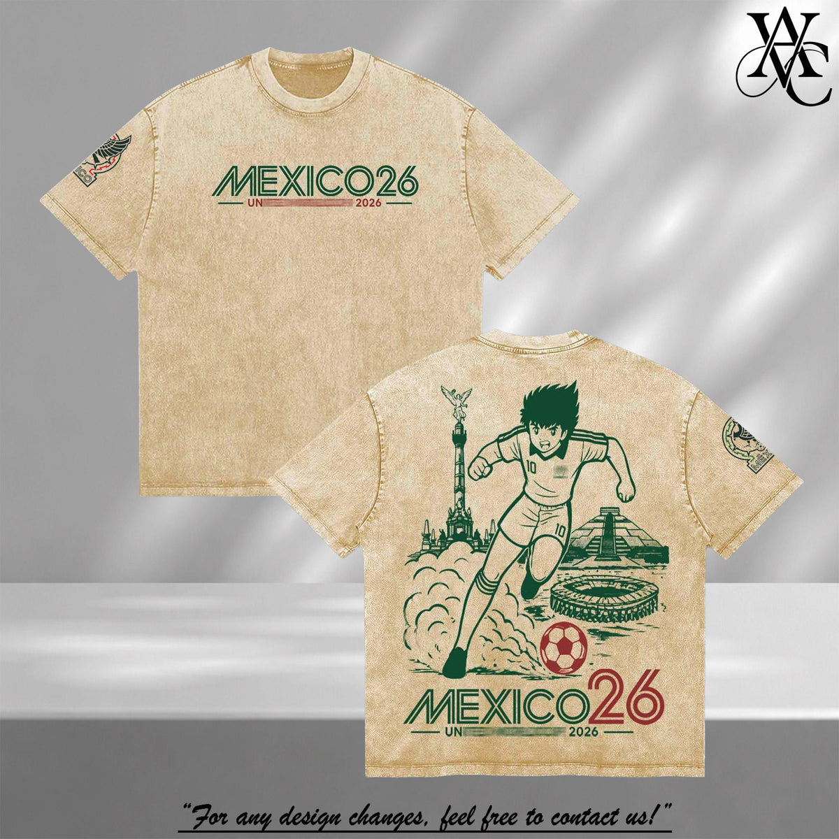 Vintage Mexico Soccer Graphic Washed Tee V2 - New Champions Retro Soccer Bootleg Shirt, 100% Cotton Oversized Streetwear, Mexican Legends Graphic T-Shirt, The Big Tournament 2026 Fans Gift