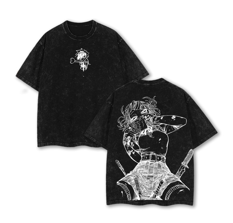 Toga Himiko - My Hero Academia Anime Double Printed Vintage Washed Tee