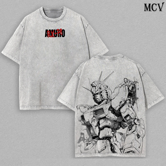 RX78 Mecha T-Shirt, Anime Robot Tee, Gundam Style Shirt, Monochrome Mech Graphic Tee, Vintage Cotton Unisex
