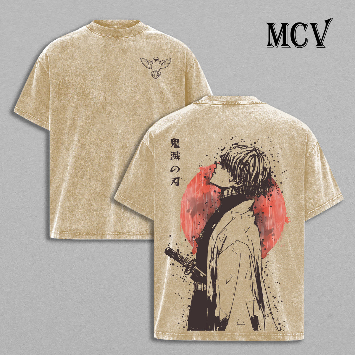 Zenitsu Agatsuma Demon Slayer Washed T-Shirt, Vintage Anime Oversized Tee, Heavy Cotton Shirt