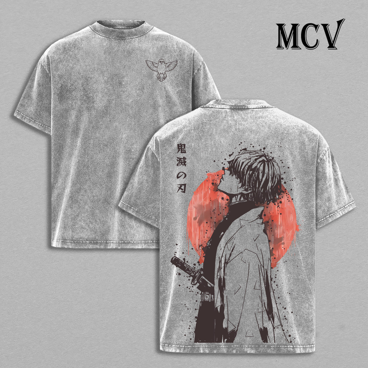 Zenitsu Agatsuma Demon Slayer Washed T-Shirt, Vintage Anime Oversized Tee, Heavy Cotton Shirt