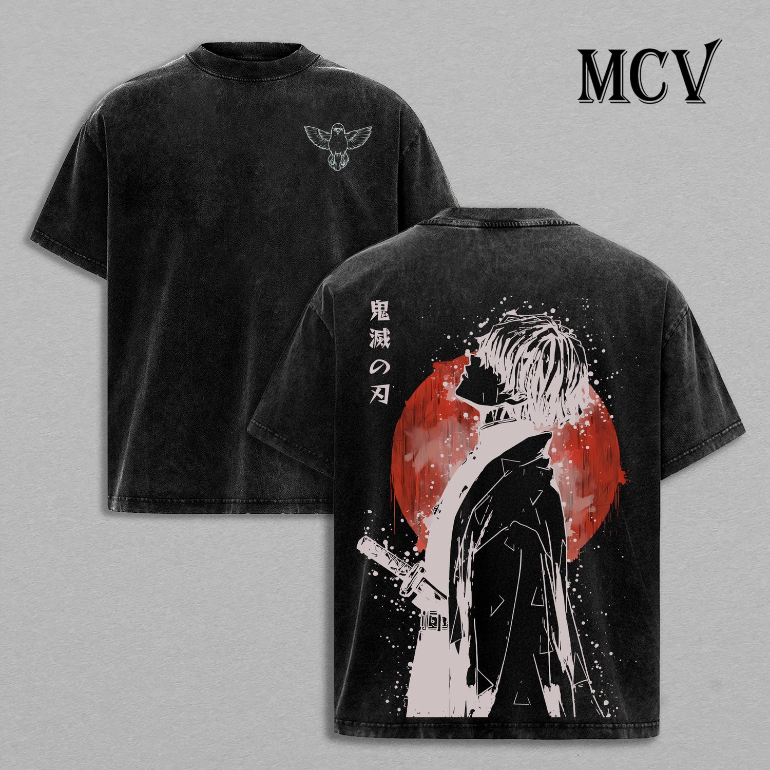 Zenitsu Agatsuma Demon Slayer Washed T-Shirt, Vintage Anime Oversized Tee, Heavy Cotton Shirt