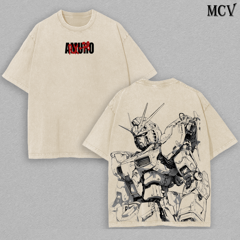 RX78 Mecha T-Shirt, Anime Robot Tee, Gundam Style Shirt, Monochrome Mech Graphic Tee, Vintage Cotton Unisex