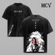 Kokushibo Demon Slayer Washed T-Shirt, Vintage Anime Oversized Tee, Heavy Cotton Shirt