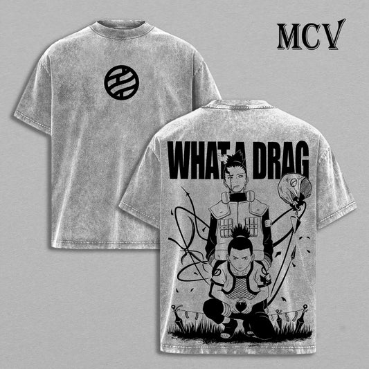 Shikamaru Nara Naruto Washed T-Shirt, Vintage Anime Oversized Tee, Heavy Cotton Shirt
