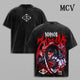 Kenpachi Zaraki Bleach Washed T-Shirt, Vintage Anime Oversized Tee, Heavy Cotton Shirt