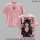 Nico Robin One Piece “I Want To Live” Vintage Washed Anime T-Shirt Scene Graphic Tee Streetwear Retro Shirt Heavy Cotton Gift for Anime Manga Fans