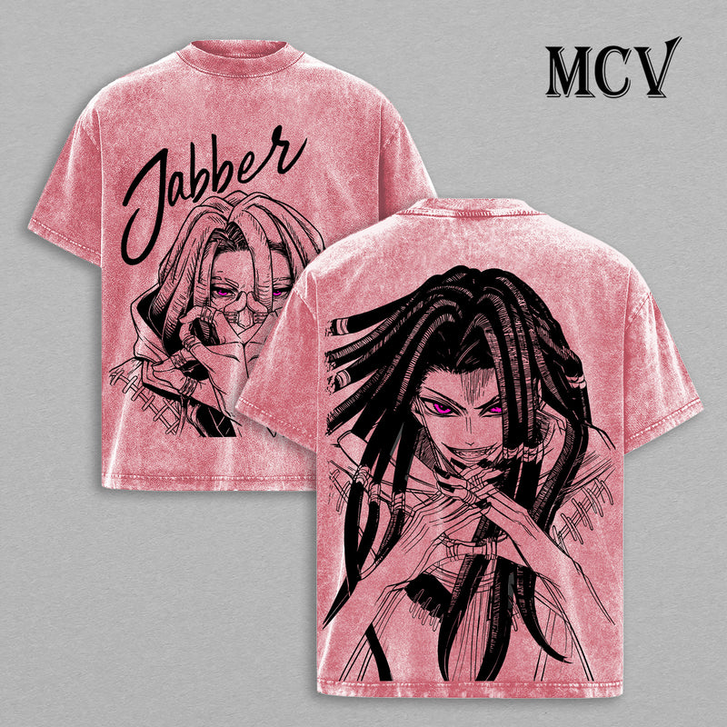 Vintage Jabber Anime Tee, Retro Washed T-Shirt, Oversized Streetwear Fashion Shirt