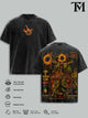 Elden Ring Vintage Washed Oversized T-Shirt The Frenzied Flame Dark Fantasy Graphic Tee, Tarnished Soulslike RPG Streetwear, Heavyweight Cotton FromSoftware Gamer Merch, Gift for Elden Ring Fans