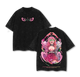 Mitsuri Kanroji - Demon Slayer Anime Double Printed Vintage Washed Tee Unisex Oversize Anime Manga Washed Heavyweight Cotton T-shirt