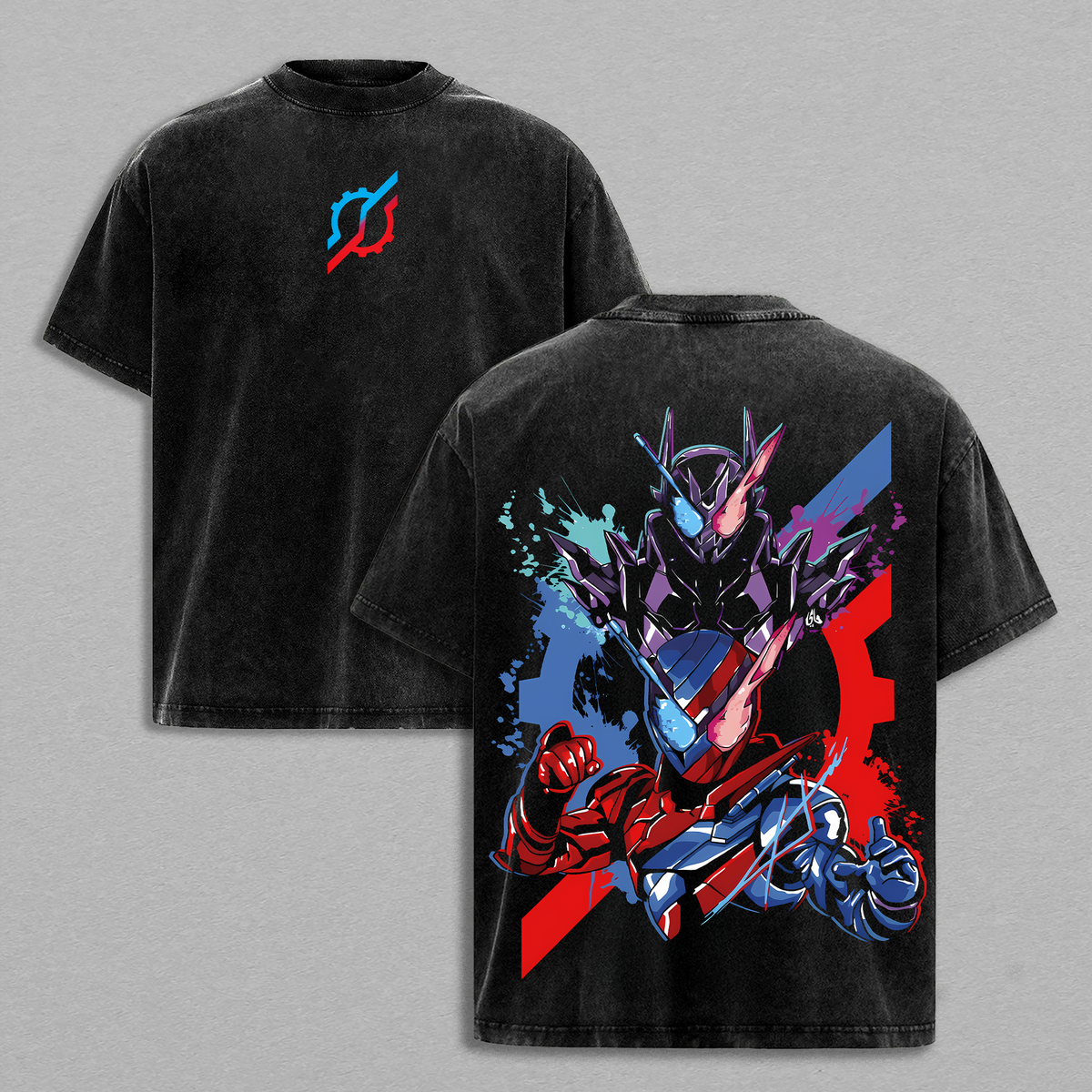 Retro Kamen Rider Build Oversized T-Shirt 100% Premium Cotton Relaxed Fit S-5XL Classic Menswear Top for Men Apparel Clothes Soft