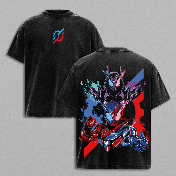 Retro Kamen Rider Build Oversized T-Shirt 100% Premium Cotton Relaxed Fit S-5XL Classic Menswear Top for Men Apparel Clothes Soft