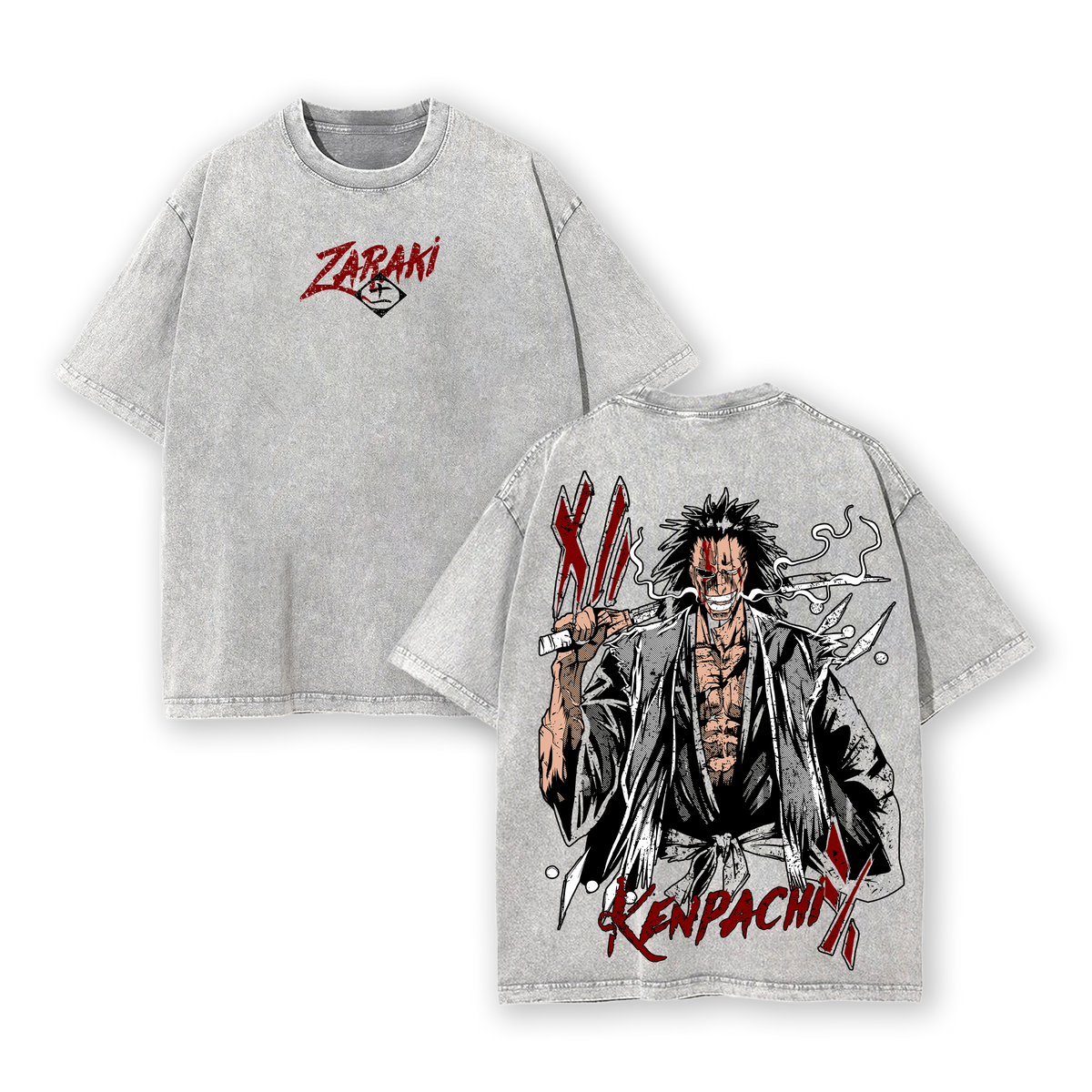 Kenpachi Zaraki T-Shirt – Bleach Vintage Washed