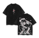 Retro Heavy Limited Sorcerer Toji Fushiguro - Jujutsu Kaisen Anime Double Printed Vintage Wash Tshirt Unisex Oversized Anime Manga Graphic Tees