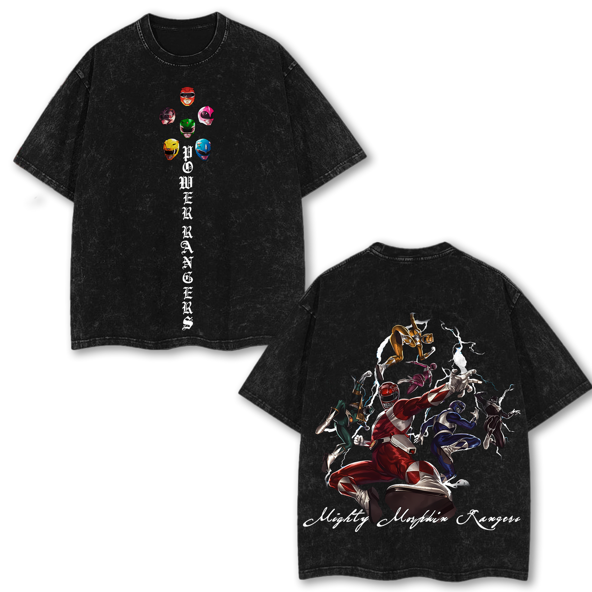 Mighty Morphin Power Rangers Tee – Retro 90s TV Series, Movie & Game Superhero Graphic Tee