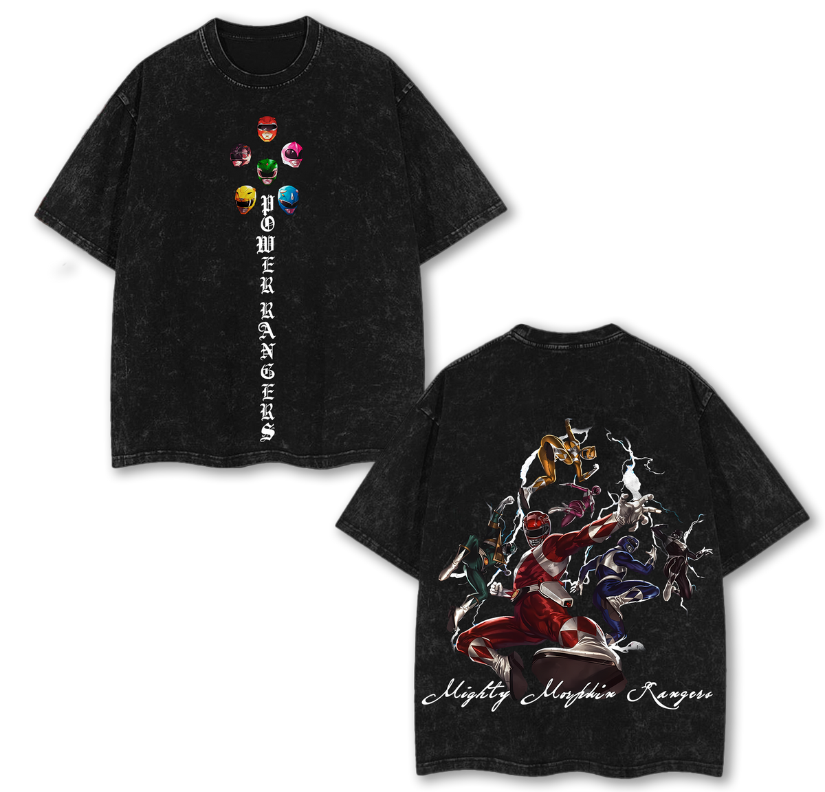 Mighty Morphin Power Rangers Tee – Retro 90s TV Series, Movie & Game Superhero Graphic Tee