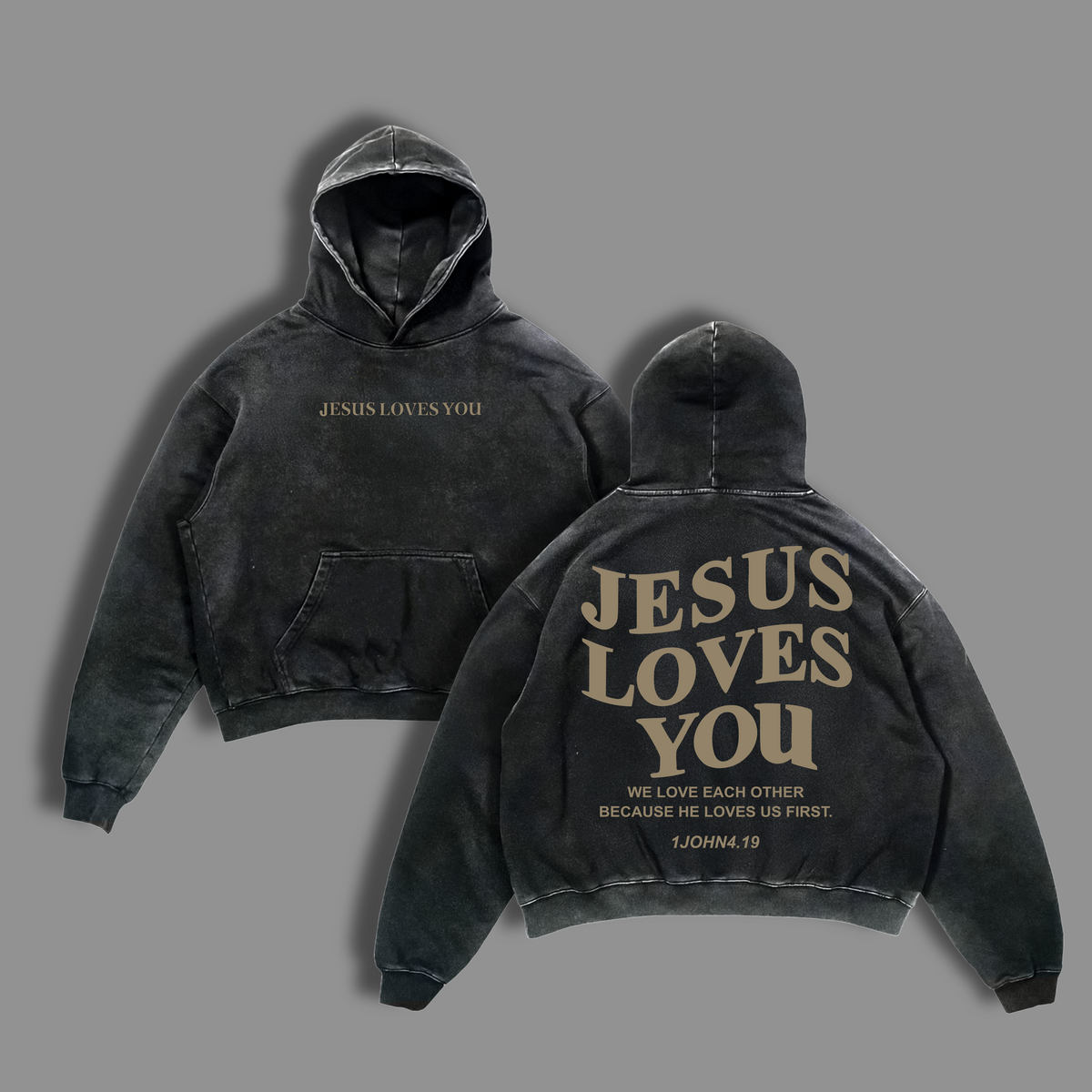 Jesus Loves You Washed T-Shirt, Jesus Tee, Jesus Tshirt , Christian Apparel Streetwear Menswear Oversized Top Classic Cotton Men Women