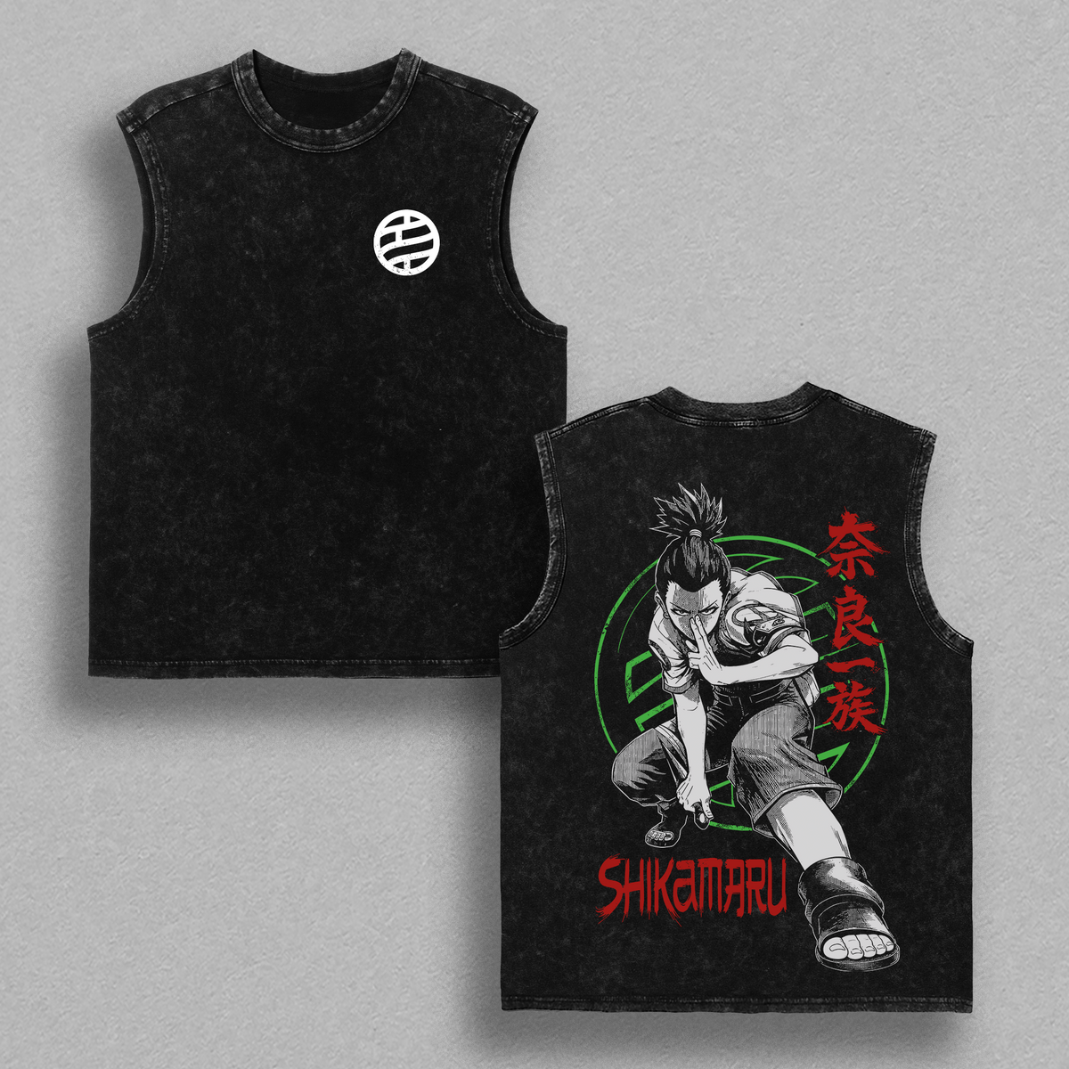 Shikamaru Nara - Naruto Anime Double Printed Vintage Washed Tee