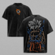 Dragon Ball Goku Ultra Instinct Washed T-Shirt | Vintage Oversized Heavy Cotton Double-Sided Anime Graphic Tee