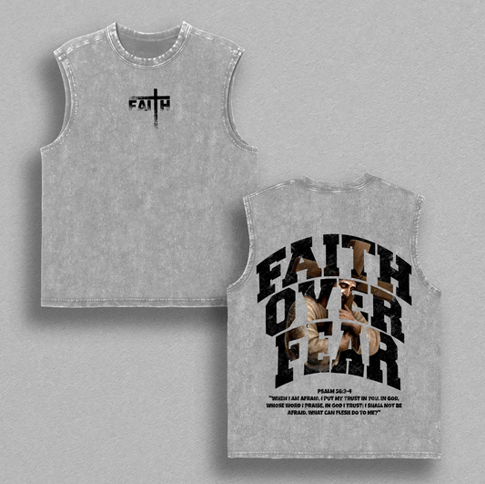 Jesus Faith Over Fair Shirt Christian Graphic Tee Oversized Streetwear Soft Cotton Casual Menswear Religious Apparel Gift for Believers