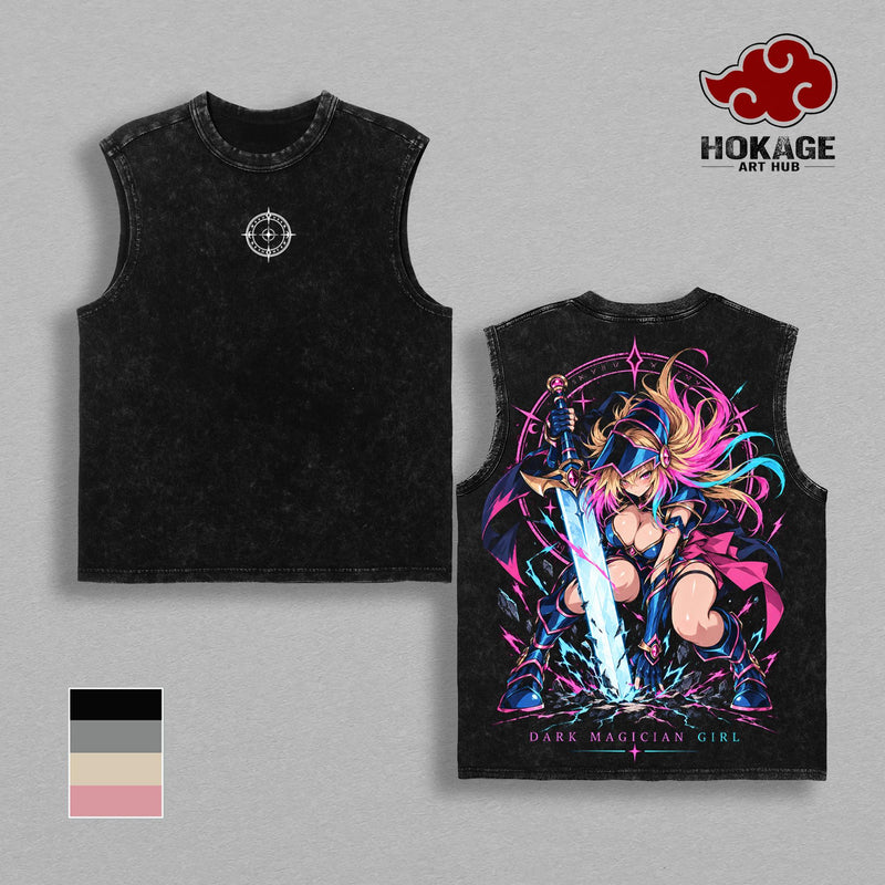 Dark Magician Girl Yu-Gi-Oh T-Shirt, Hoodie, Sweatshirt & Tank Top, Anime Graphic Tee, Vintage Washed Heavy Cotton Unisex Oversized Manga Streetwear