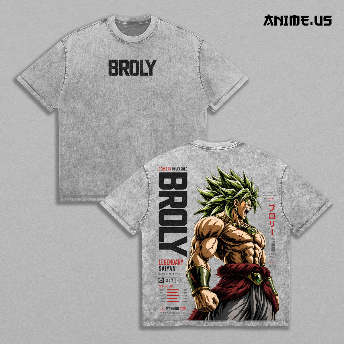 Broly Legendary Saiyan Berserk Unleashed DBZ Vintage Anime Washed Tee Oversized Heavy Cotton Graphic Shirt Streetwear Gift for Anime Lovers